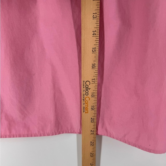 Women’s Barbie Pink Cotton Poplin Ballon Sleeve Blouse - Picture 4 of 7